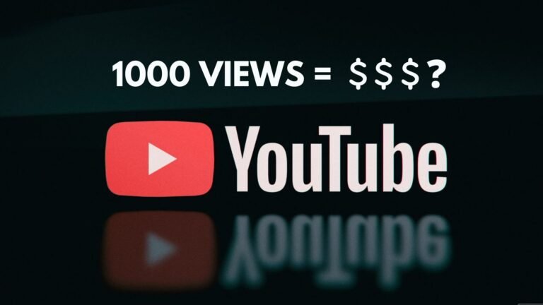 how much youtube pay for 1000 views in India