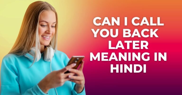 Can I Call You Back Later Meaning In Hindi